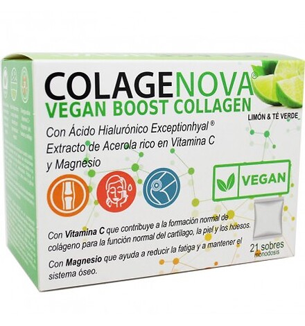 COLAGENOVA VEGAN BOOST   LIMON Y TE VERDE 21 SOBRE